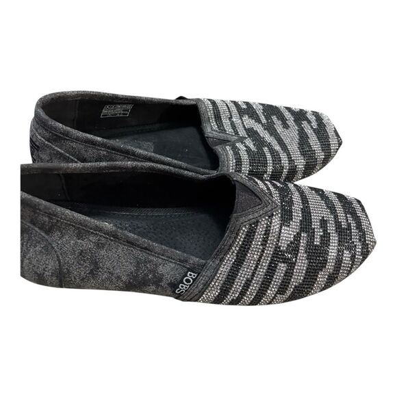 Skechers Women's Luxe Bobs - Lily Love Casual Shoes Black Grey Size 8W - Picture 7 of 10